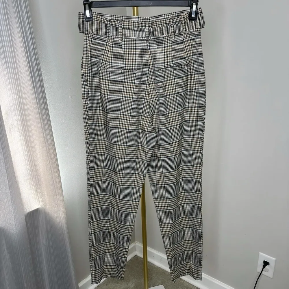 ZARA trf Collection Brown Beige Teal Highwaisted Dress Pants Trousers - Small - Image 2