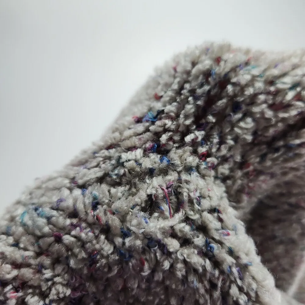 Vintage Northern Reflections M Knit Cardigan Button Sweater Gray Speckled FLAW - Image 5