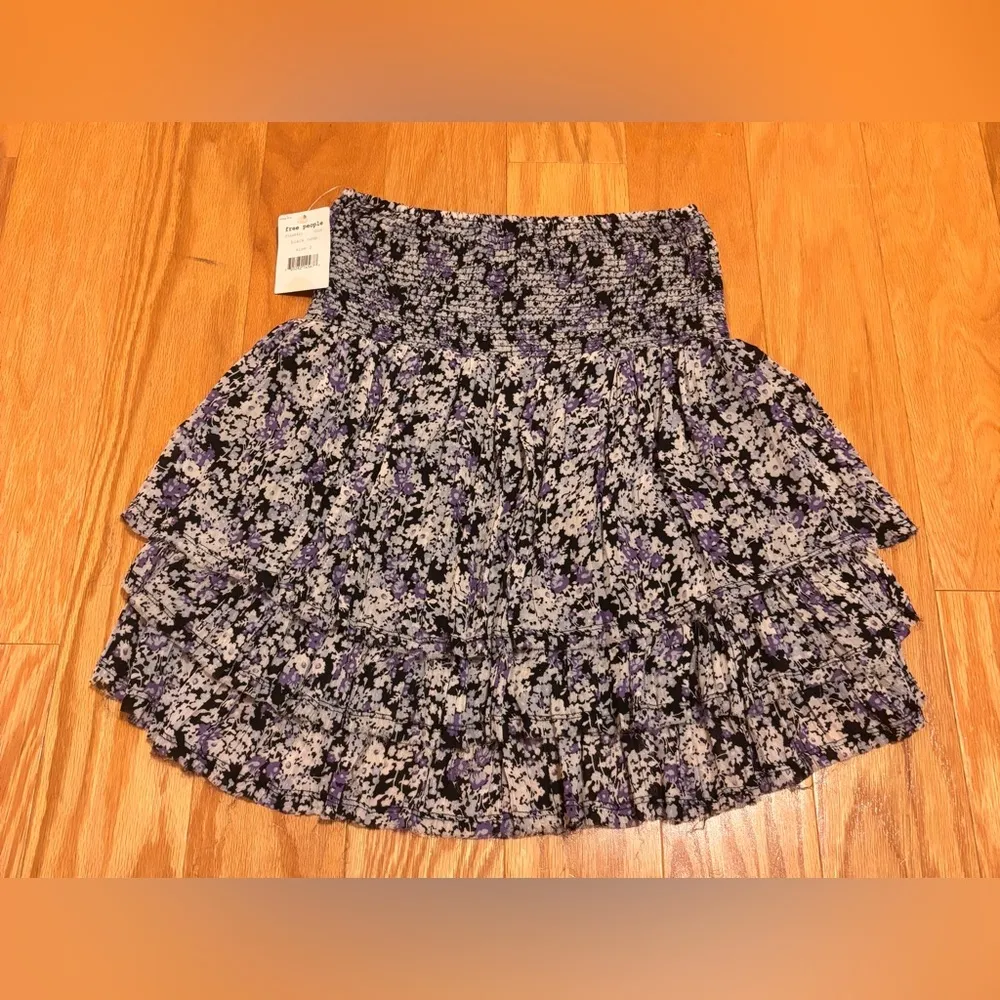 NEW! FREE PEOPLE Crinkle Pleat CONVERTIBLE ASYMETRICAL Smocked TOP SKIRT Size S - Image 2