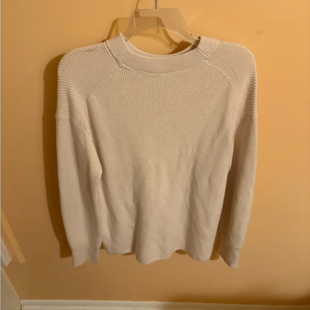 Lululemon Merino Wool-Blend Ribbed Crewneck Sweater in White Opal - Image 6