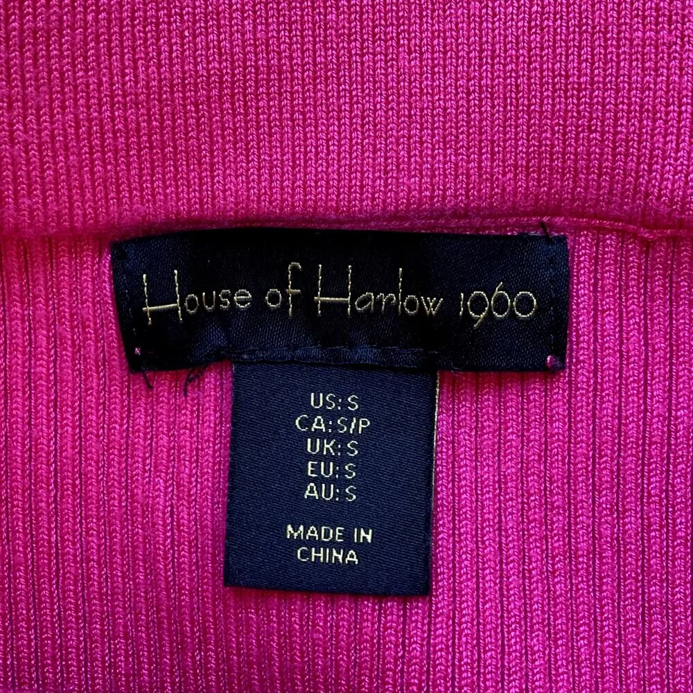 House of Harlow 1960 Ribbed Midi Skirt Set in Hot Pink - Image 8