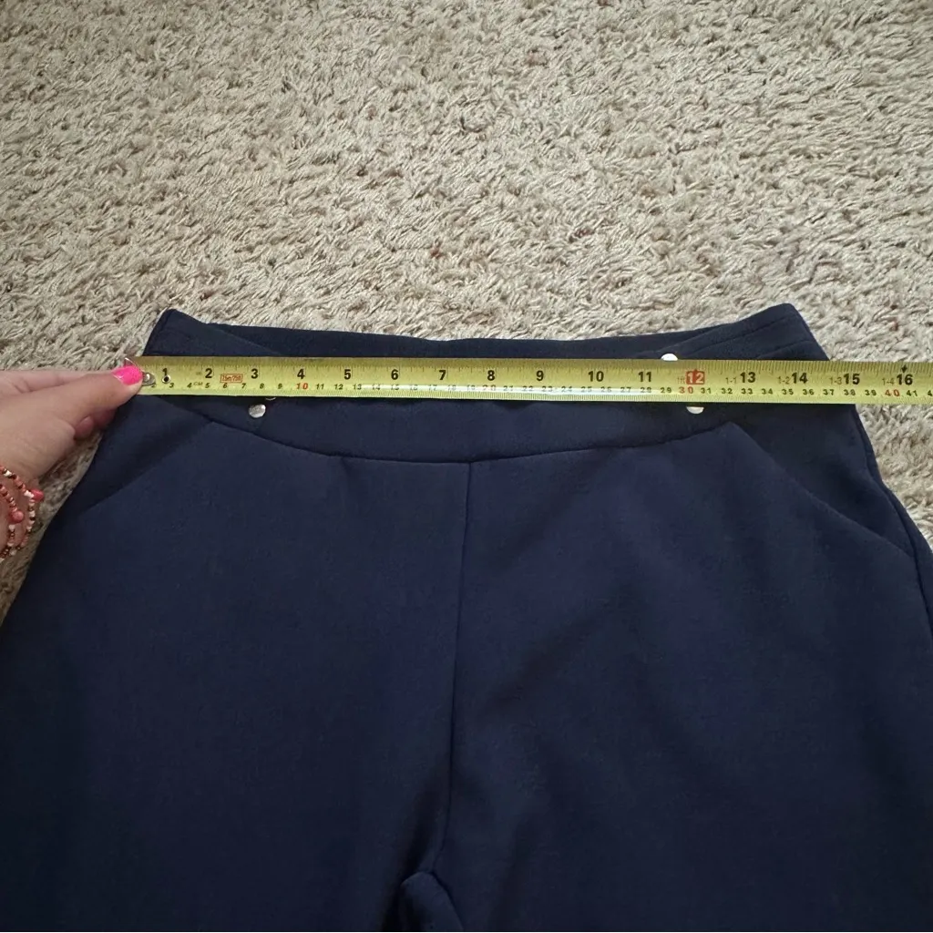 Lemite Women's Size Large Navy Stretch Knit Pull On Pants - Image 3