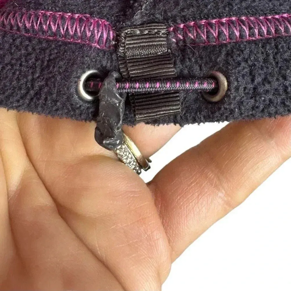 The North Face Denali Jacket Small Pink Gray Full Zip Fleece Embroidered Logo - Image 6