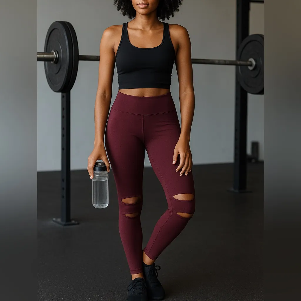 Avia Maroon Leggings - Image 2