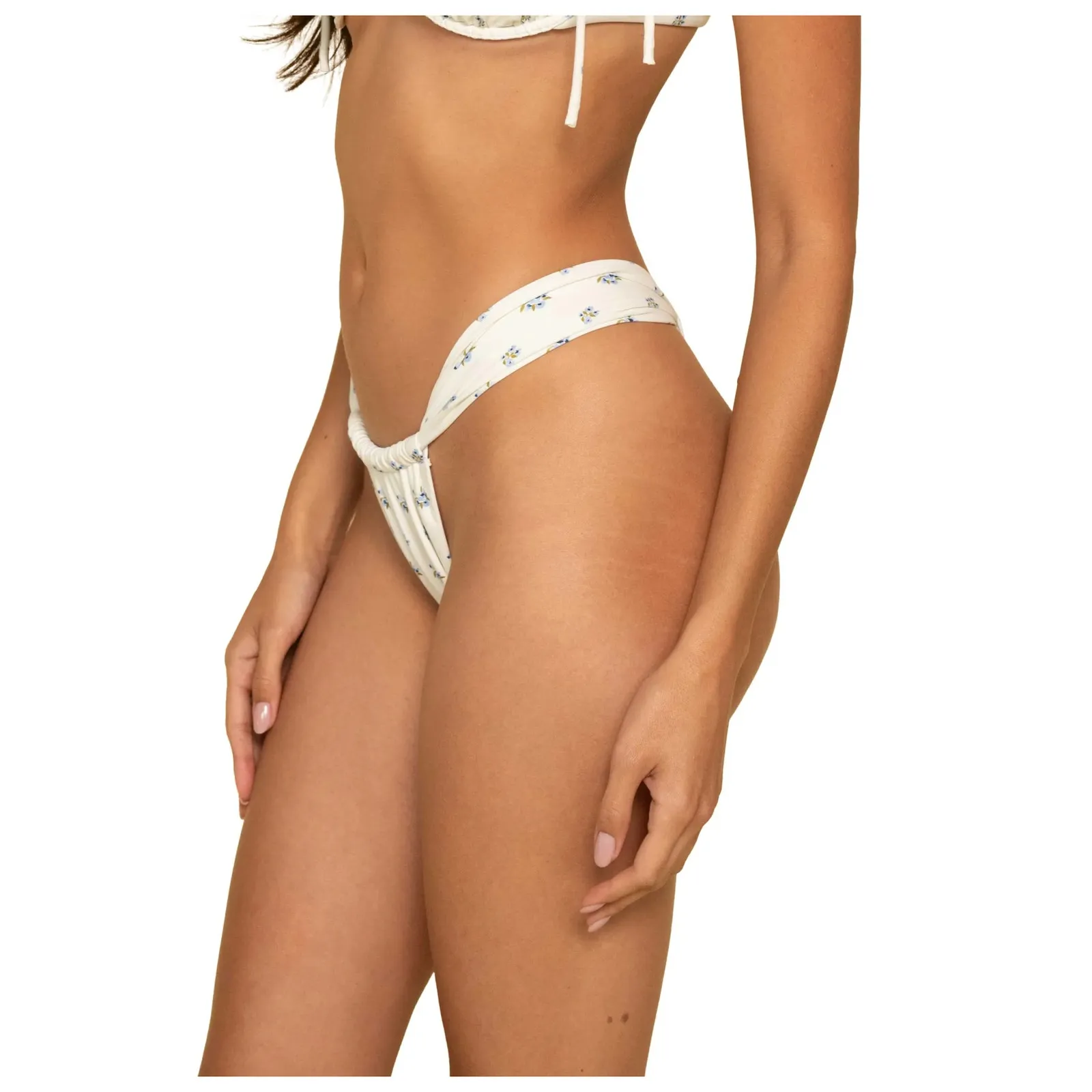 Montce Heidi Floral Sandra Bikini Bottom Size XS White - Image 3