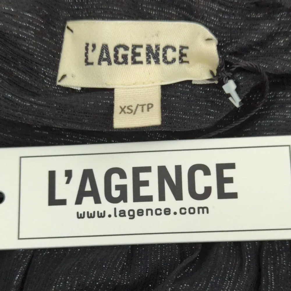 NWT |‎ L'AGENCE Kimberly Puffy Sleeve Blouse Black Size XS - Image 8