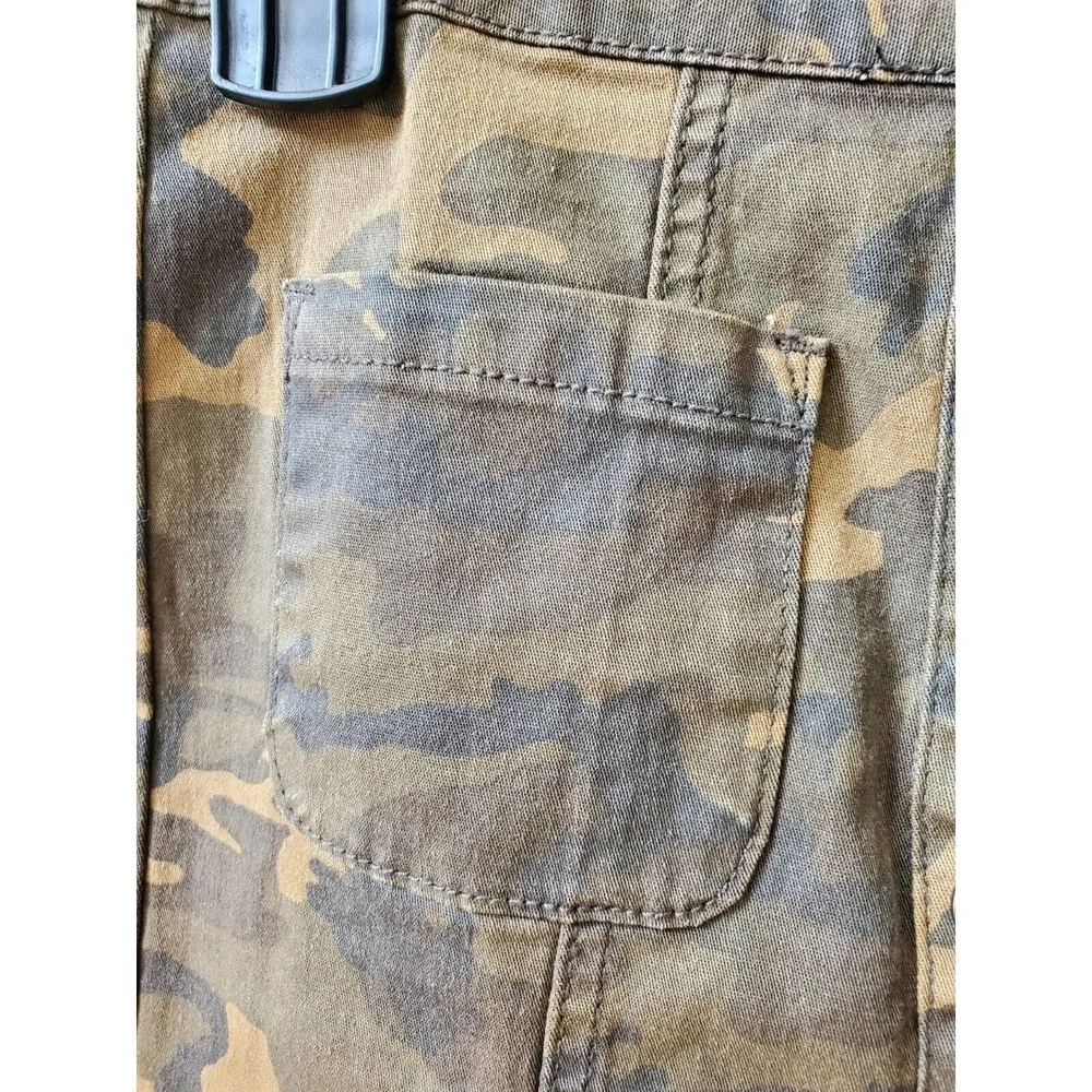 American Bazi Women's Camouflage Cotton Button Front Straight Mini Skirt Small - Image 3