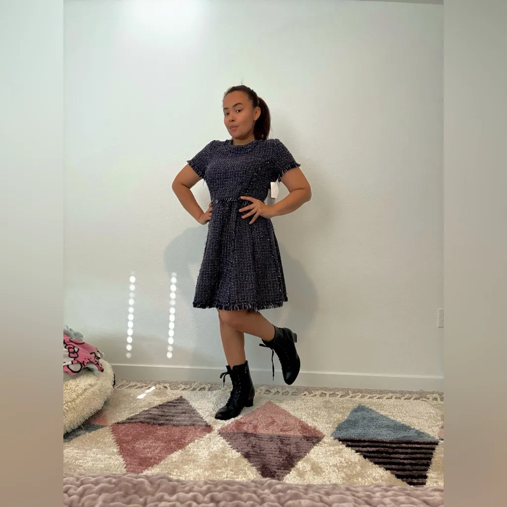 Eliza J Black Tweed Mini Dress - Image 11