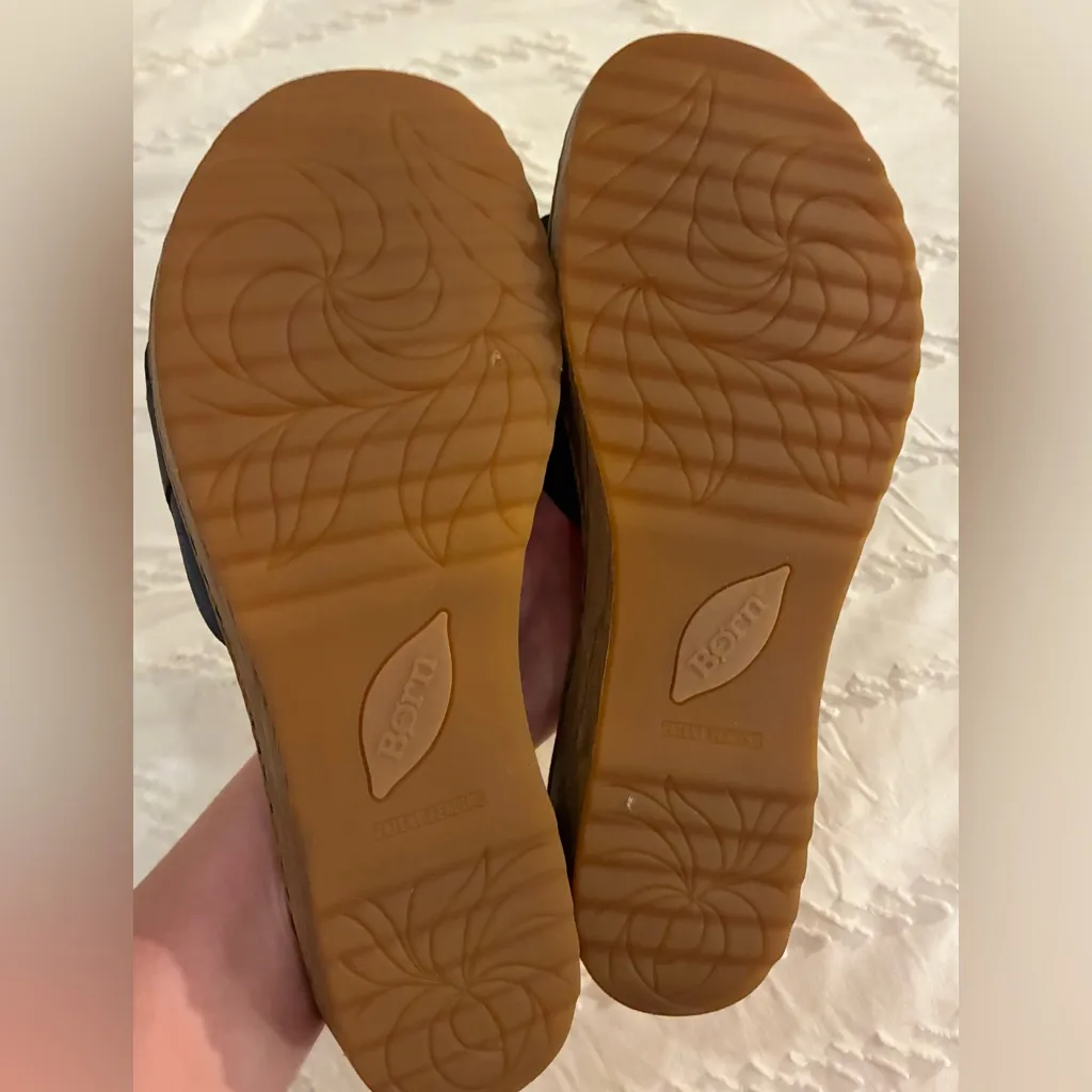 BORN Aleah Woven Slide Sandal Navy Blue Women 8 - Image 5