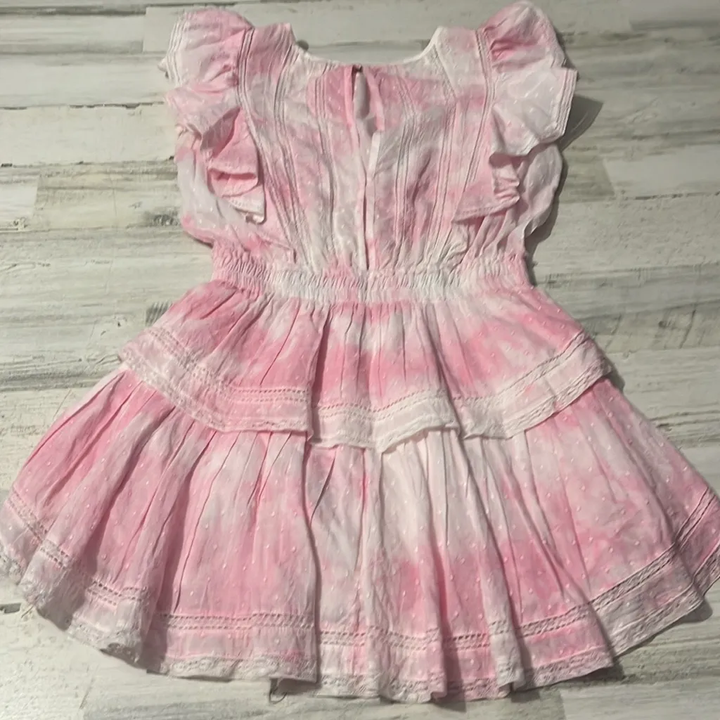 Love Shack Fancy Natasha Short Sleeve Eyelet Mini Dress Size XS - Image 3