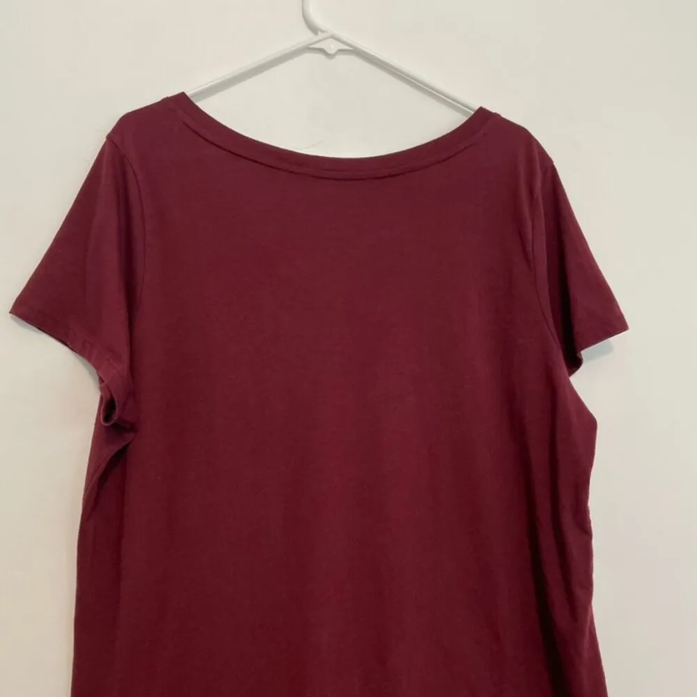 TORRID 2 Plus Size Girlfriend Signature Jersey V-Neck Tee Burgundy Maroon TShirt - Image 15