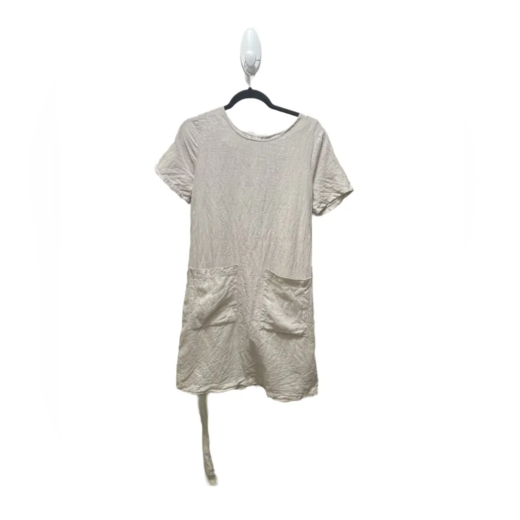 Mo:vint By Anthropologie‎ 100% linen dress size small Tan - Image 4