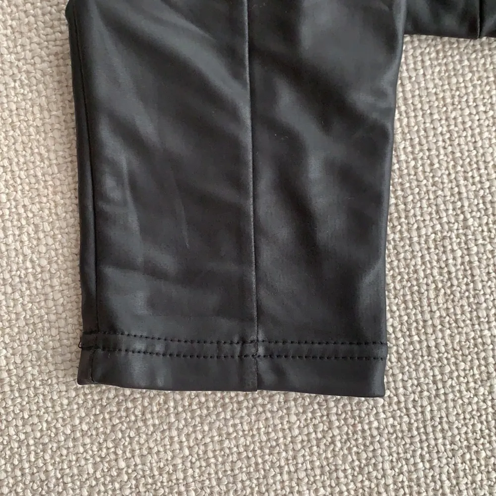 Fleece lined leather leggings - Image 5