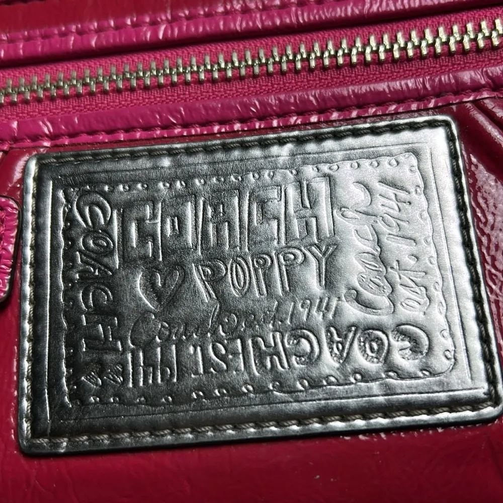 Coach Poppy Pink Leather Wristlet - Image 3