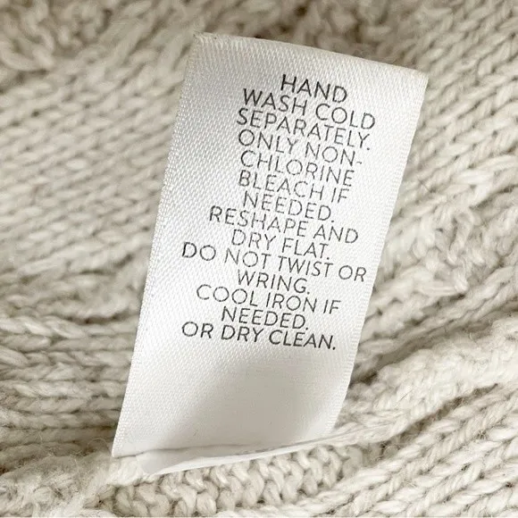 J. Jill Longline Fisherman Cardigan Oatmeal Button Front Sweater Size XS Coastal Tan - Image 9