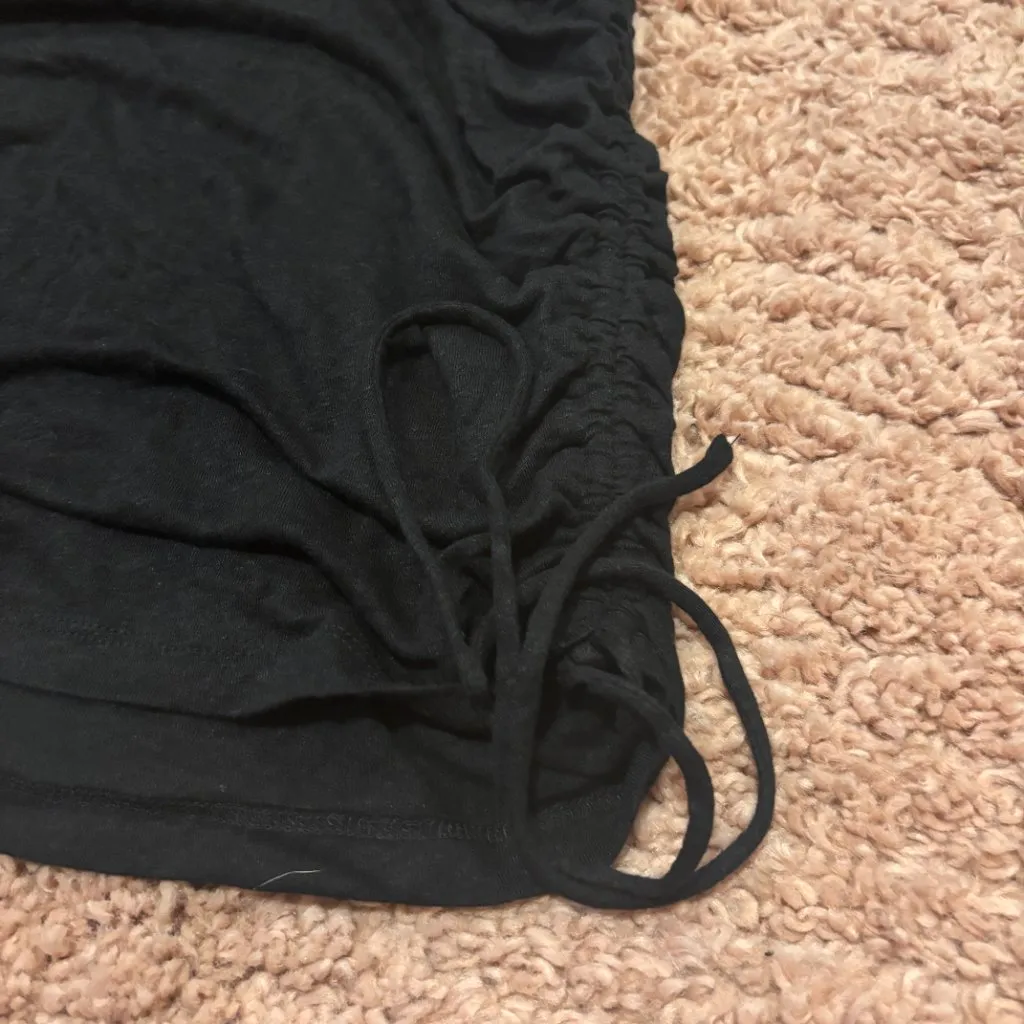 NWT Loft Side Tie Linen Blend Tank Top Womens Sz S Black Classy Chic Sleeveless - Image 6