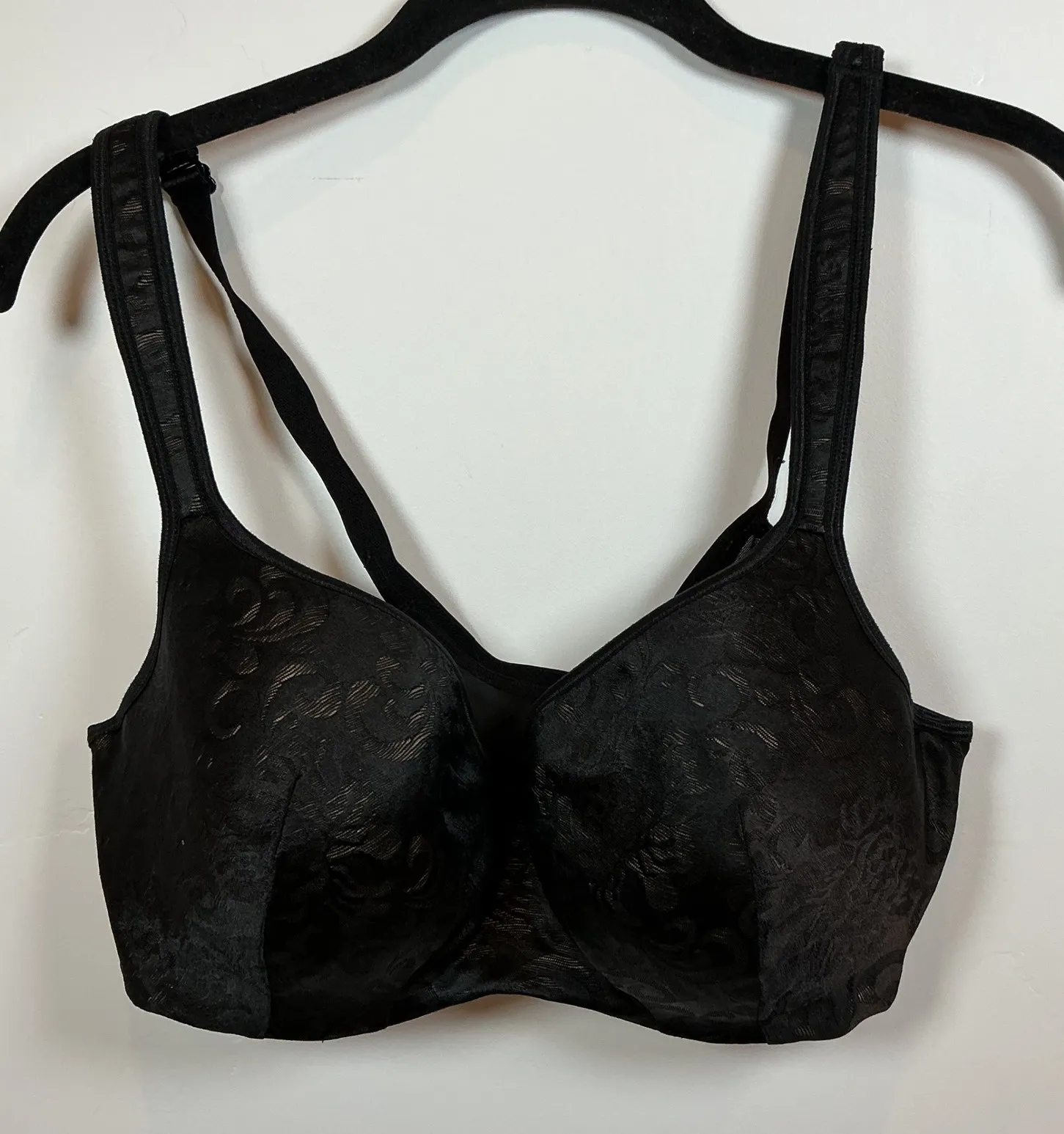 Curvy Kate Black Floral Jacquard Full Coverage Comfort Bra Plus Size 40D - Image 1