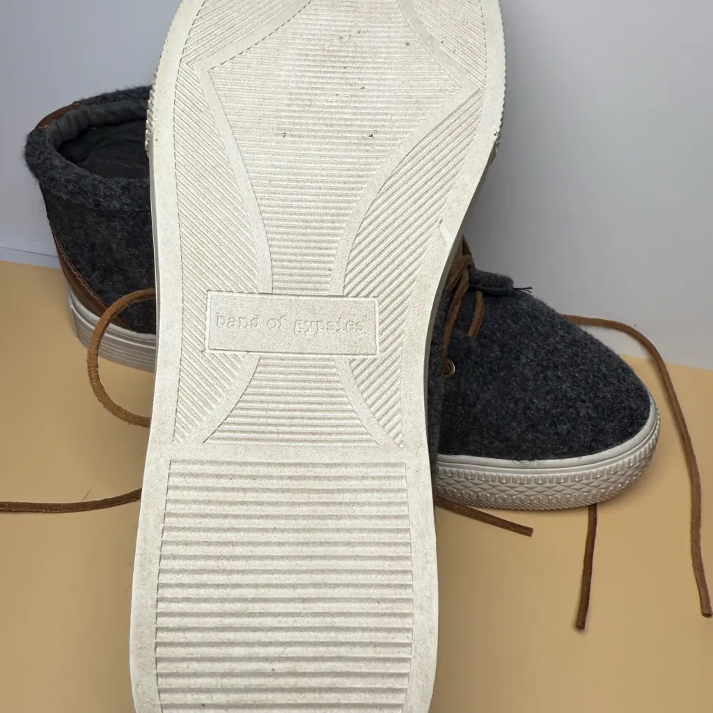 Gray Wool Band of Gypsies Women's Sneakers - Image 7