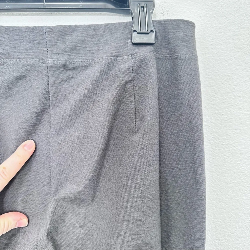 Eileen Fisher Dark‎ Grey Pull On Slim Fit Ankle Length Classic Minimalist Pant - Image 4