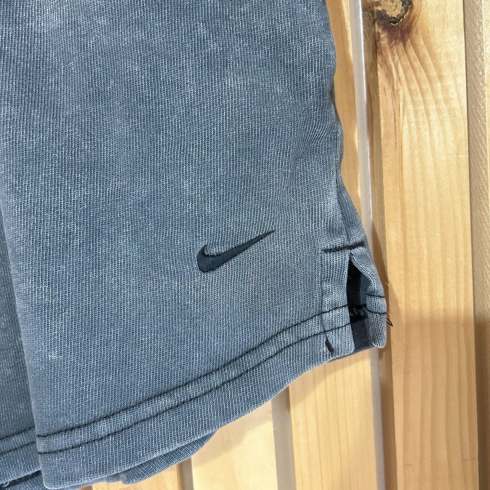 Nike Sportswear Washed Boxer Style Sweat Shorts Grey Size Large Casual Retro - Image 2