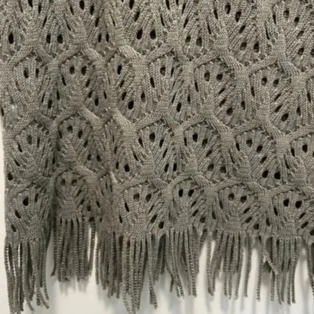 Chico's Crocheted Tunic Top - Size Small (Chico's 1) - with Fringed Bottom EUC - Image 6