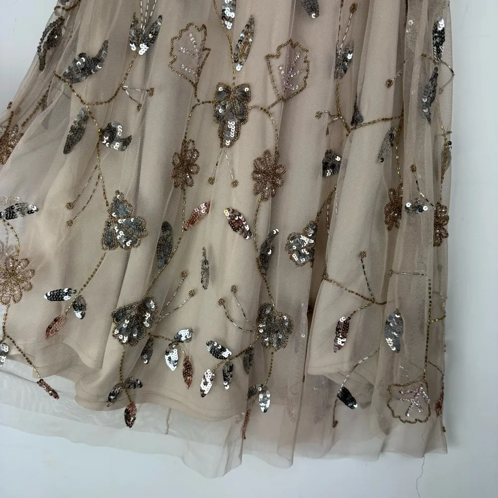 NWT Altar’d State Embellished Jewel Beaded Swing Dress Sz Small Mini Mesh Tulle - Image 10