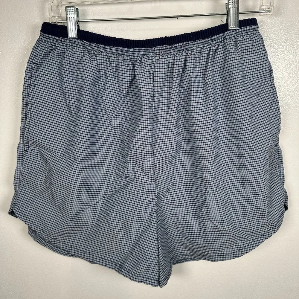 Vintage 90s Tek Gear Womens Shorts Large Blue Pull On Elastic Waist Nylon Blend - Image 2