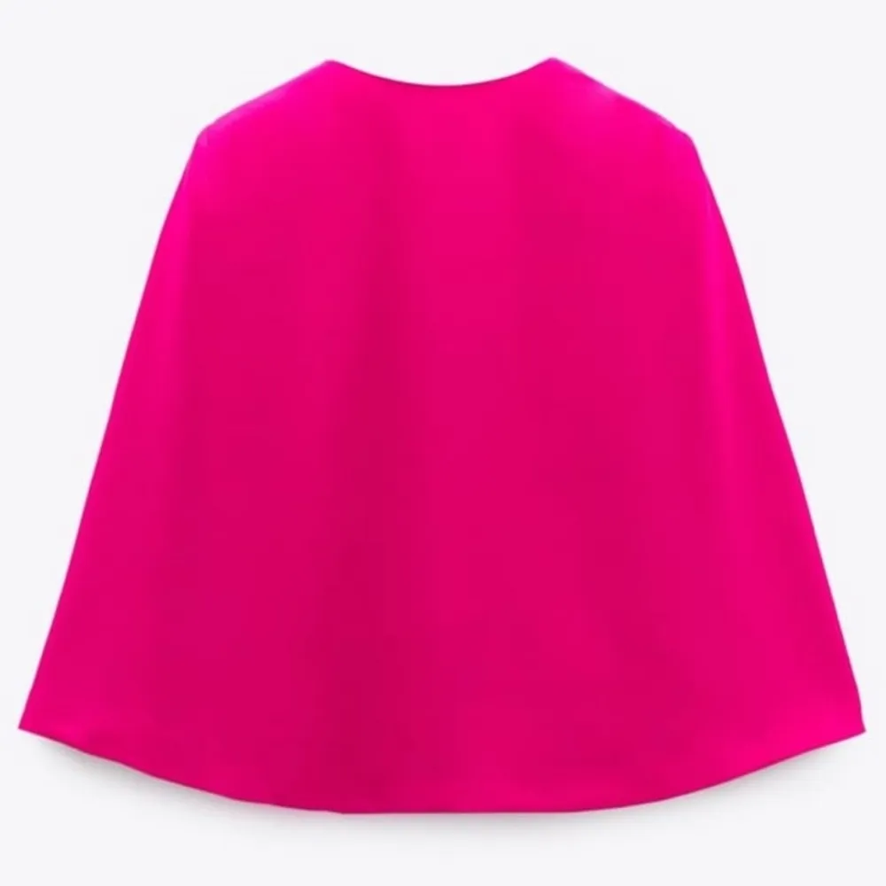 ZARA CAPE BLAZER JACKET W/ SLITS BLOGGERS pink SIZE XL NEW - Image 9