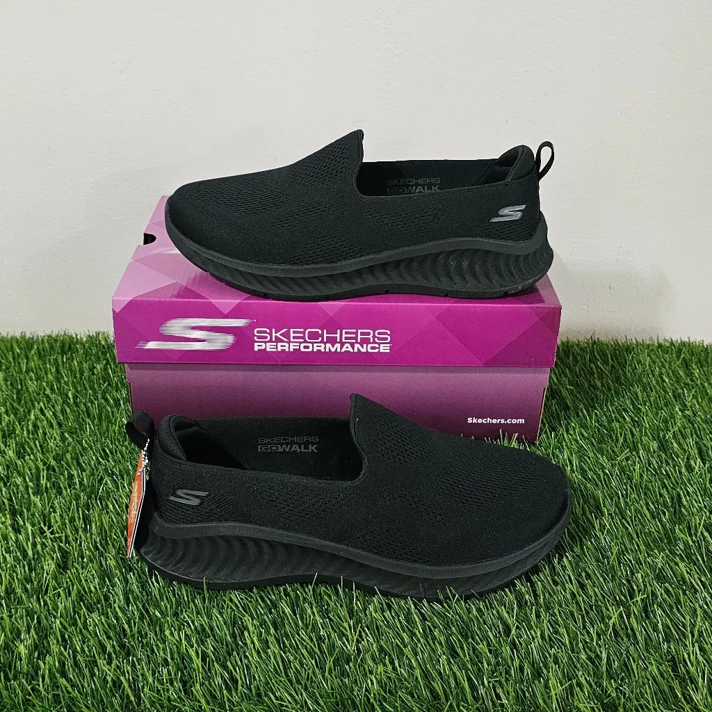 Skechers Go Walk Now Demi Slip-On Sneaker - Women Size 8.5 Wide - Black -125645W - Image 7