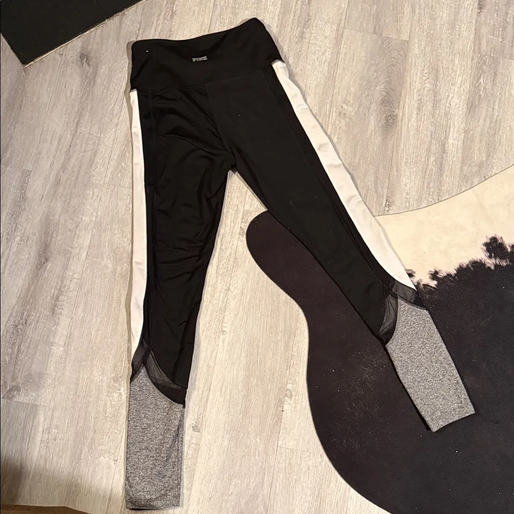 🖤VS•PINK Leggings Tri-Color/Mesh•Black/Gray•Size:Small🖤 - Image 6