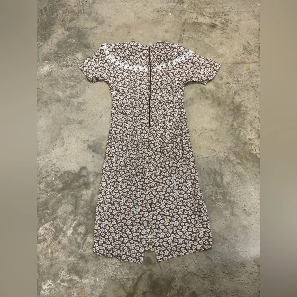 VTG R.J. Stevens Petites by Carol Escritor floral print prairie dress White Size 6 - Image 6