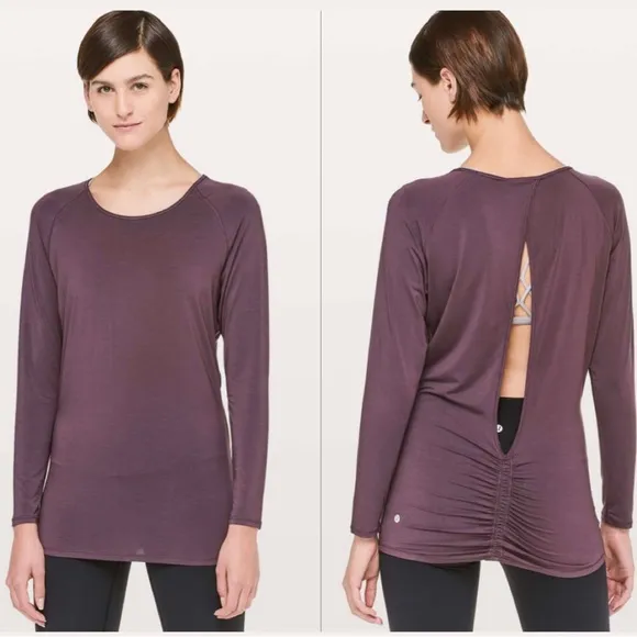 lululemon deep stretch cinch back cutout long sleeve - Image 2