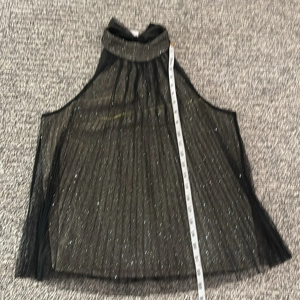 NWT Express Shimmer Pleated Top Sz M - Image 7