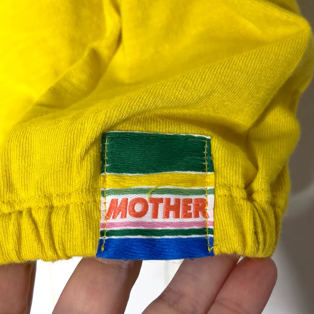 MOTHER THE SWIPER YOKE TEE 201 Yellow Size M - Image 7