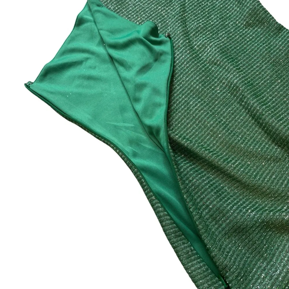 Superdown Tiffany Mini Dress in Sparkle Green, Sz S - Image 11