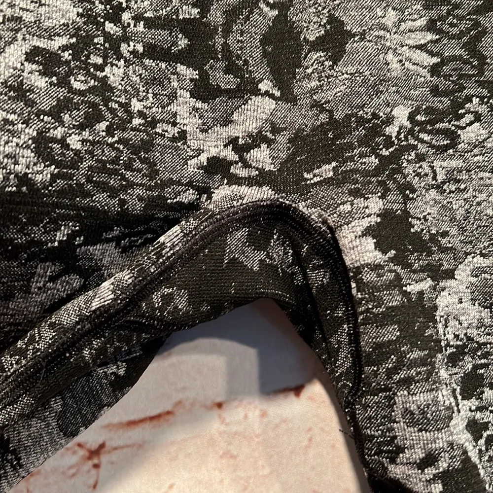 Womens best black camo leggings jacquard tights full length elastic waist - Image 4