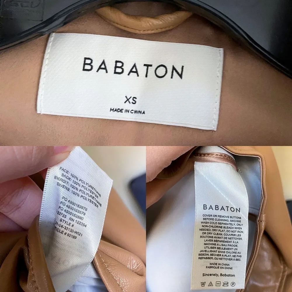 Aritzia Jacket Pelli Hip Shirt Shacket Vegan-Leather Button-Down Saville XS NWT - Image 3