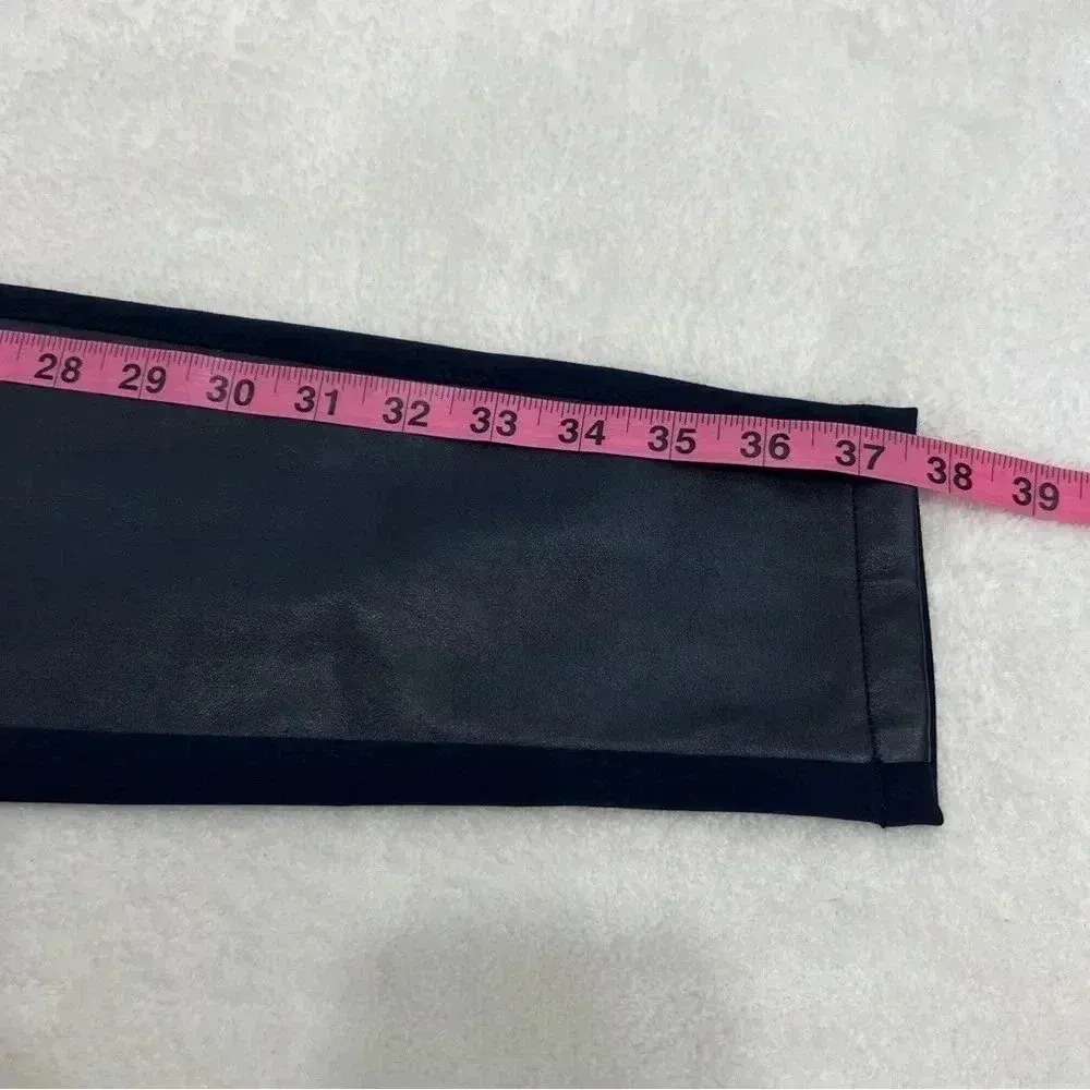 WHBM Vegan Leather Front Ponte Back Leggings size 00 - Image 14