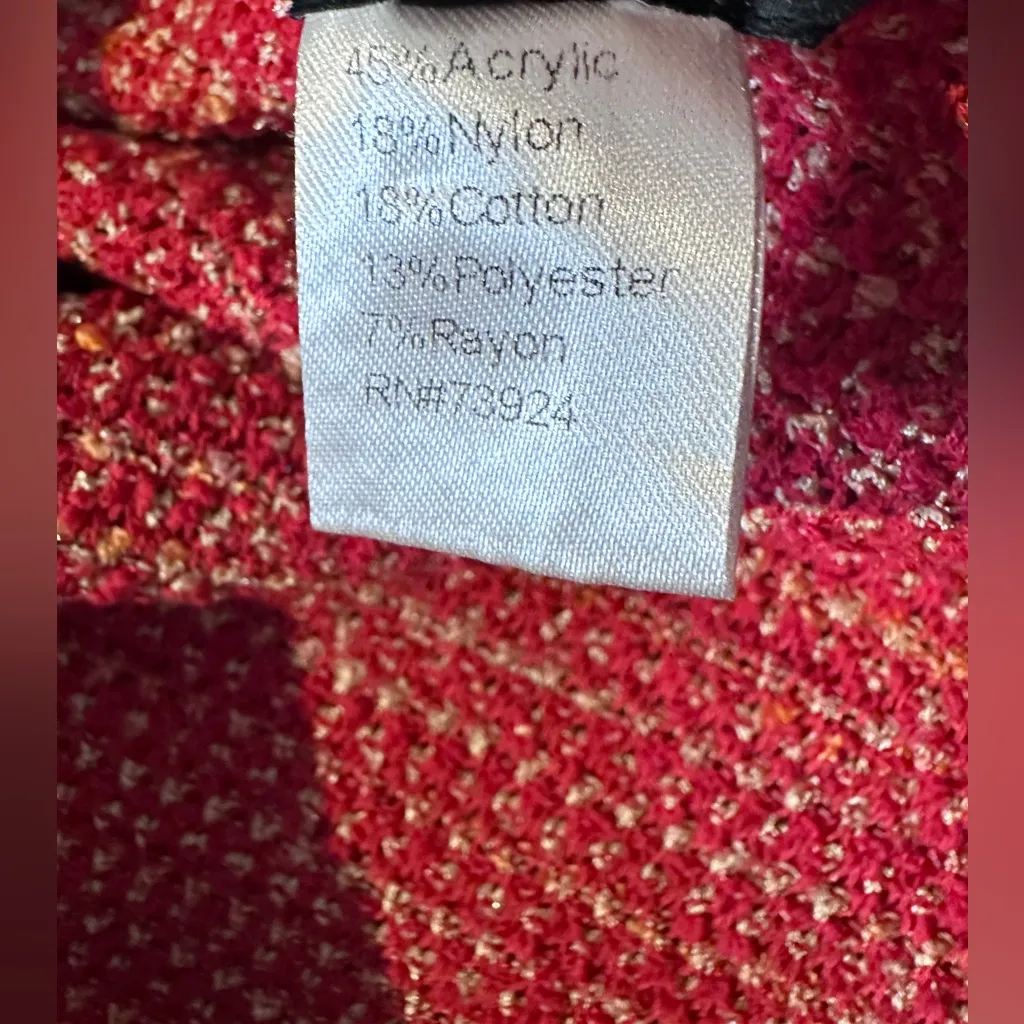 Misook Woman Red Knit Stretch Pull On Pencil‎ Skirt Long Midi SZ M Size M - Image 11