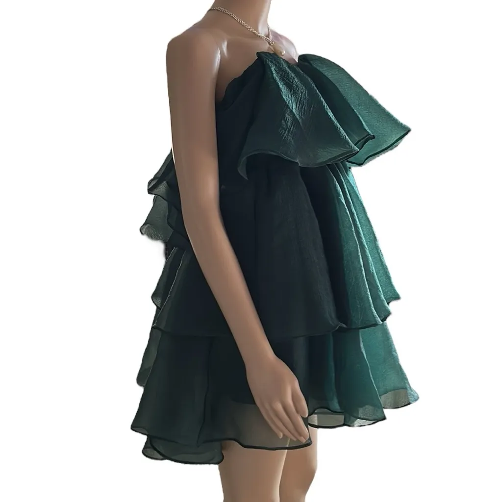 Altr'd State Green Sadie Layered Mini Dress - Image 8