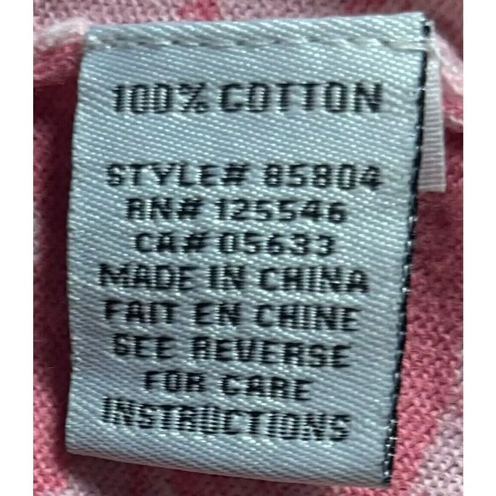 Habitat Clothes To Live In Top Size Large Pink White 3/4 Sleeves Abstract Artsy - Image 7