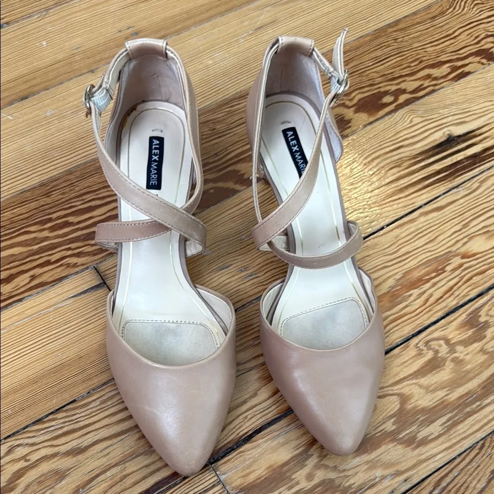 Alex Marie Tan Heels with Ankle Straps - Image 6