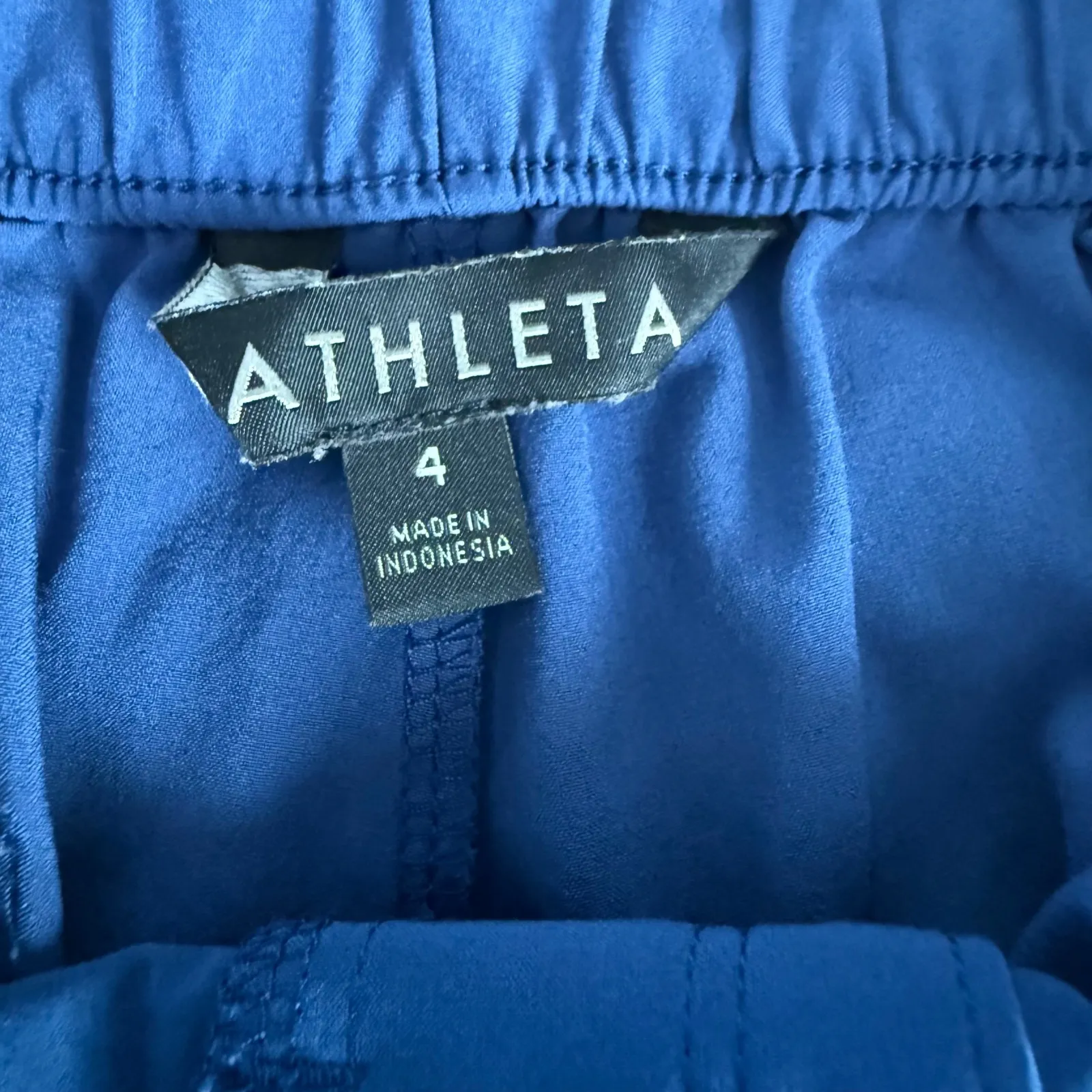Athleta Skyline Paper Bag High Waisted Blue Pants Size 4 - Image 7