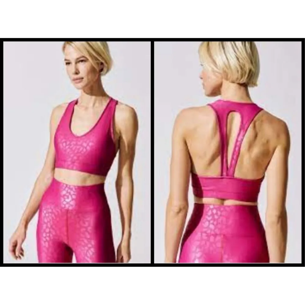 💕CARBON38💕 Leopard Takara Shine Set Action Bra 2.0 + High Rise F/L Legging NWT - Image 5