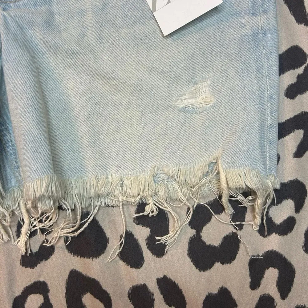 NWT Zara Boyfriend Bermuda Cutoff Shorts – Size 4 | Light Wash, High Rise - Image 8