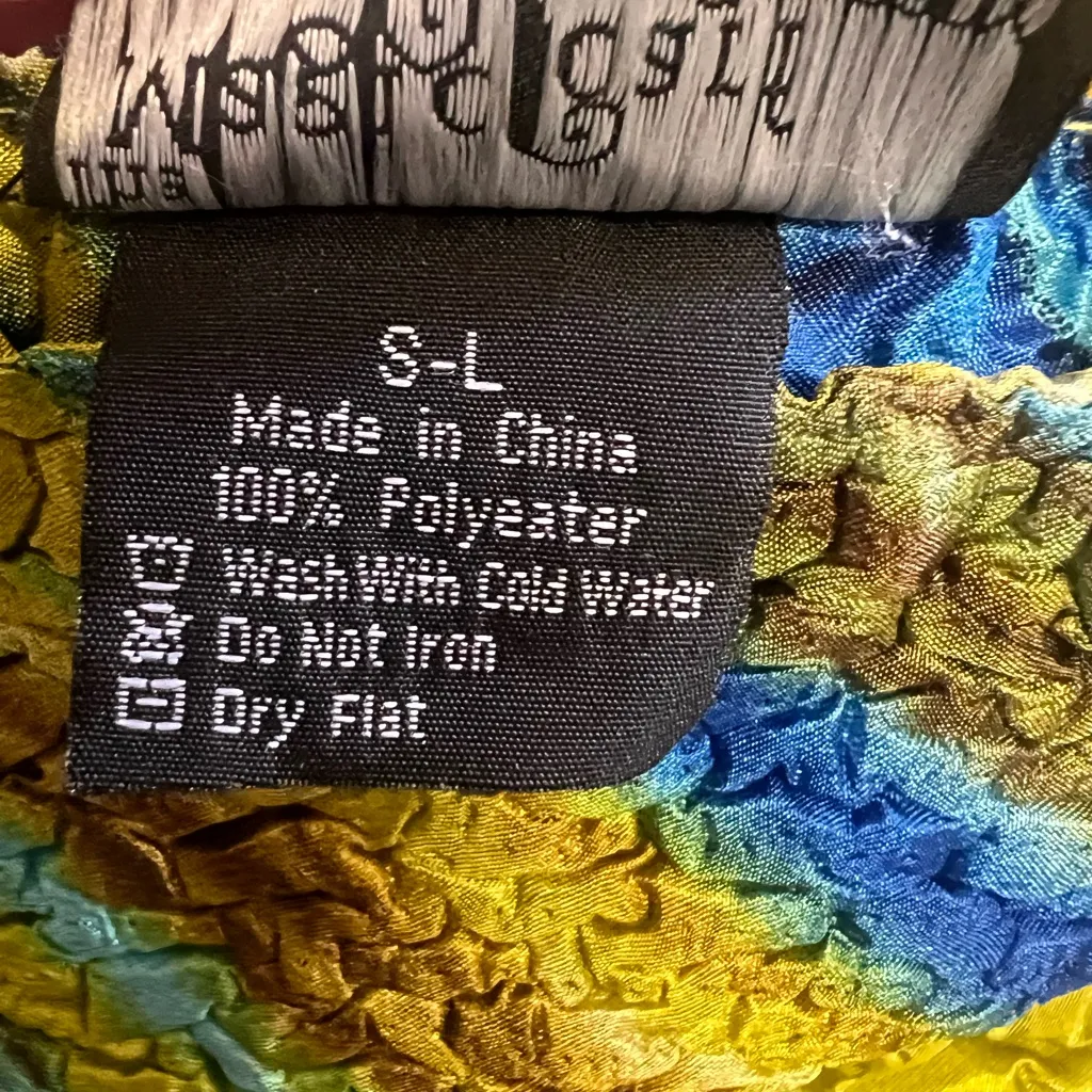 Reversible Vibrant Blue and Yellow Women's Magic Scarf Lightweight Jacket Sz S - Image 7