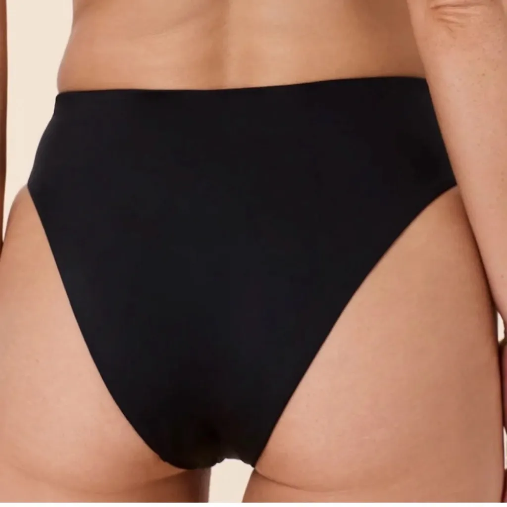 Andie Bikini Set Maui Top 90s High Waisted Bottom Black size‎ XL NWT - Image 3