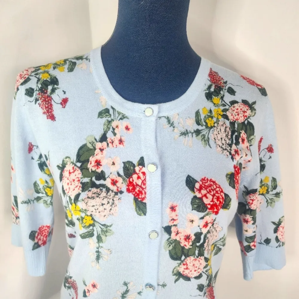 New York & Co Floral Button Down Cardigan Sweater - Image 2