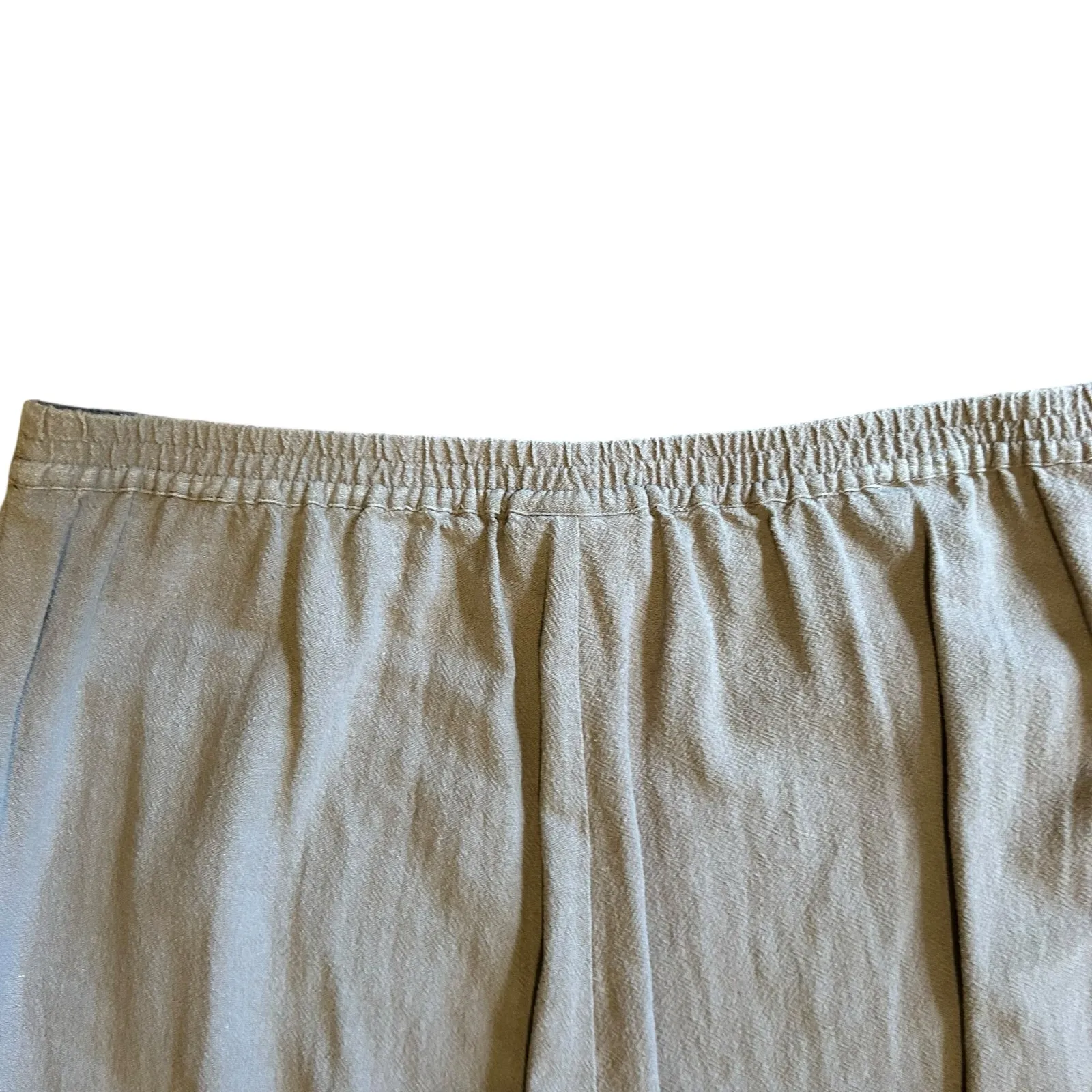 J.Jill 100% Linen Pants Womens 2X Cropped Wide Leg Casual Minimalist Beige Boho - Image 2