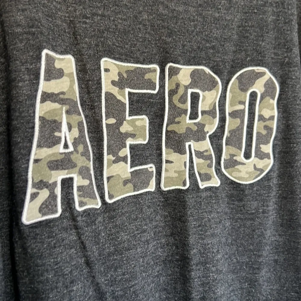 EUC Aero Sport Camo Short Dark Grey Sleeve Tshirt sz XL - Image 2